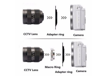 Adapter C-NX voor C mount movie Lens - Samsung NX mount Camera