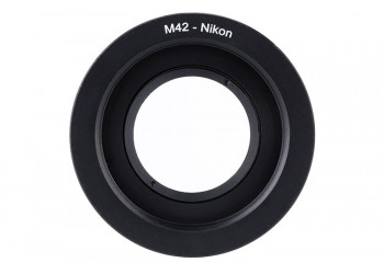 Adapter M42-Nikon met glas voor M42 Lens - Nikon F mount Camera