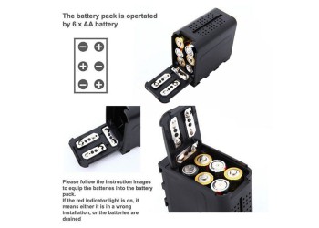 Batterij Case Pack Houder Power voor Sony NP-F550/750/960/NP-F970