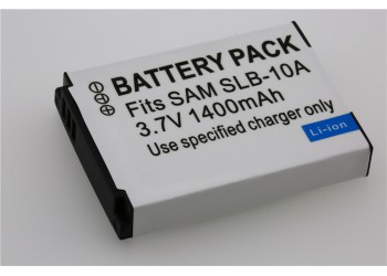 Camera Batterij Accu SLB-10A 1400mAh voor Samsung