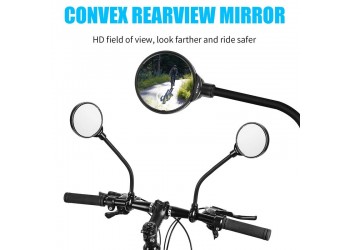 1 stuk Fiets Achteruitkijkspiegel Groothoek Bolle Spiegel Mountainbike Veiligheid Spiegel Handvat zachte pijp 8cm
