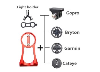 Fiets Computer Mount Houder Stuur Extension Adapter Garmin Zwart