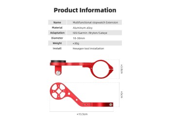 Professioneel 7 in 1 Fiets Computer Mount Houder Stuur Extension Adapter Garmin Zwart