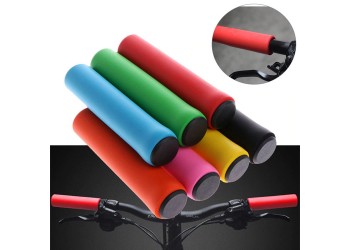 1 Paar Fiets Spacescooter  Soft Foam Spons Stuur Grips Cover Siliconen Grip Handvat bar Zwart Kleur 