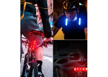 2 Stuk Led Voorlicht en Achterlicht Fiets Usb Oplaadbare Fietsen Waterdichte Mtb Racefiets Knippert