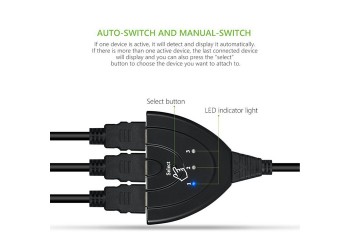 3 Port Splitter Hdmi Kabel Adapter 1080P Switcher Hdmi Switch Hub