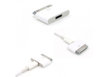 Adapter voor apple lightning naar 30 pin opladen en data  overdracht iphone 4/4s ipad  ipod nano touch