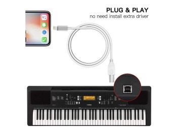 Apple iphone ipad lightning naar usb Type B OTG Kabel 1.5M Printer Telefoon Piano Elektronische drum Midi Keyboard met 1 jaar garantie 