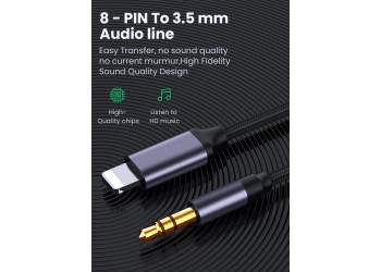 3.5Mm Jack Aux Verlengkabel Voor Iphone en ipad Auto Speaker Hoofdtelefoon Adapter Audio Splitter kabel 