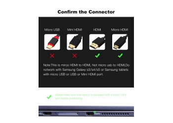 Micro Hdmi Naar Hdmi Kabel Vergulde 2.0 3D 1080P High Speed Hdmi Kabel Adapter 1M