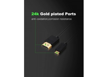 Micro Hdmi Naar Hdmi Kabel Vergulde 2.0 3D 1080P High Speed Hdmi Kabel Adapter 1M