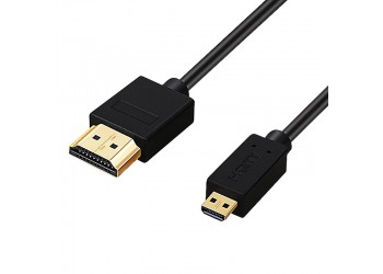 Micro Hdmi Naar Hdmi Kabel Vergulde 2.0 3D 1080P Raspberry Pi 5 High Speed Hdmi Kabel Adapter 1M