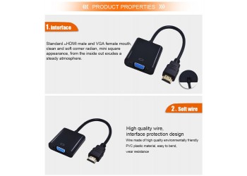 HDMI naar VGA Kabel Video Converter Adapter 1080P