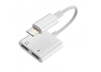 4 in 1 Adapter Opladen Luisteren Voor Apple iPhone 12 Plus XS MAX Splitter 3.5mm Jack Koptelefoon Aux Kabel Telefoon Connector