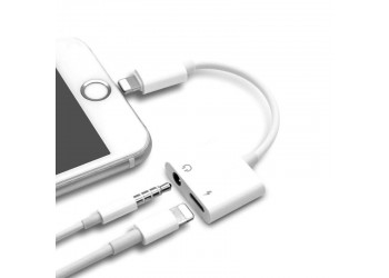 2 in 1 Adapter Opladen Luisteren Voor Apple iPhone 12 Plus XS MAX Splitter 3.5mm Jack Koptelefoon Aux Kabel Telefoon Connector