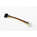 4-Pin ATX Molex Female to 15-Pin Female SATA Power kabel