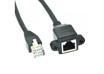 RJ45 male-Female Ethernet LAN Network Kabel CAT5E 1M