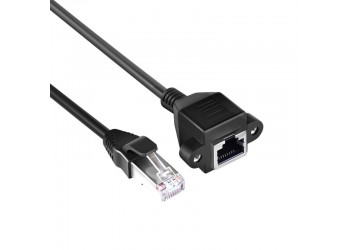 RJ45 male-Female Ethernet LAN Network Kabel CAT5E 1M