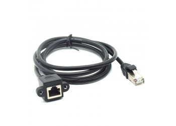 RJ45 male-Female Ethernet LAN Network Kabel CAT5E 1M