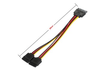 15Pin SATA Naar 2 * 15Pin Power Hdd Splitter Power Kabel