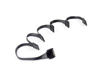 Sata 15Pin 1 Tot 5 Sata 15Pin Harde Schijf Voeding Splitter Cable Koord Diy Pc Sever Power Pcie Riser 60 Cm 