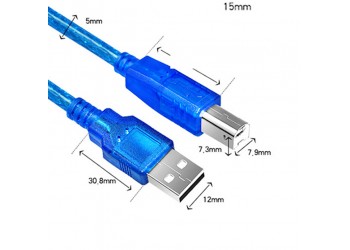 USB 2.0 Extension Printer Kabel Type A naar B Male 1.5M