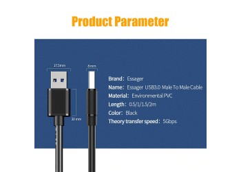 Usb Naar Usb Extension Cable Type A Male Naar Male Usb 3.0 Extender verlengkabel 60cm