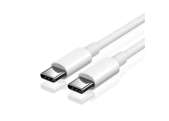 USB Type C 3.1 Male To USB Type C 3.1 Male Plug OTG Data en oplaad Kabel 1M Wit kleur