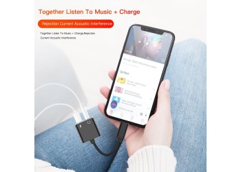 Type C naar 3,5 mm koptelefoonaansluiting adapter 2 in 1 USB C audiokabel converter opladen splitter hoofdtelefoon adapter voor Samsung Huawei Xiaomi