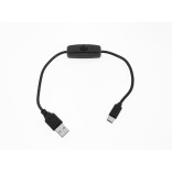 28cm Usb naar Usb type C Kabel Met Schakelaar Aan/Uit Kabel Verlengschakelaar Voor raspberry pie 4B LED Lamp Usb Ventilator Voeding Lijn Duurzame Adapter