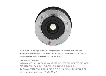 7artisans 12mm F2.8 lens Olympus Panasonic systeem camera + gratis lenspen en lens tas