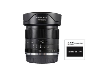 7artisans 12mm F2.8 manual focus lens Fuji systeem camera + Gratis lenspen en lens tas