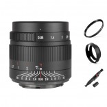 7artisans 35mm F0.95 manual focus lens voor Sony systeem camera + Gratis lenspen + 52mm uv filter en zonnekap