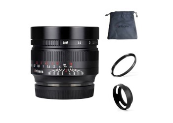 7artisans 50mm F0.95 manual focus lens voor Sony systeem camera + Gratis lenstas + 62mm uv filter en zonnekap