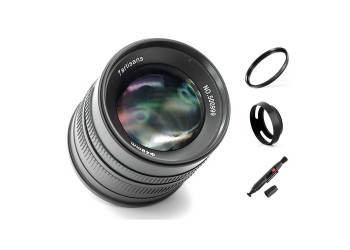 7artisans 55mm F1.4 manual focus lens Olympus Panasonic systeem camera + Gratis lenspen + 52mm uv filter en zonnekap