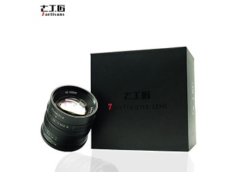 7artisans 55mm F1.4 manual focus lens Olympus Panasonic systeem camera + Gratis lenspen + 52mm uv filter en zonnekap
