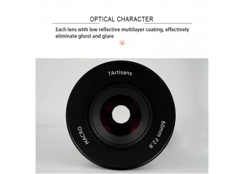 7artisans 60mm F2.8 1:1 Macro lens voor Canon EOS-M systeem camera + gratis lenspen, lens papier, blaasbalg