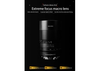 7artisans 60mm F2.8 1:1 Macro lens Olympus Panasonic M4/3 systeem camera + gratis lenspen, lens papier, blaasbalg