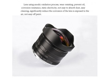 7artisans 7.5mm F2.8 Mark II Fish-Eye manual focus lens voor Fujifilm systeem camera + Gratis lenspen en lens tas