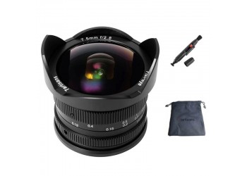 7artisans 7.5mm F2.8 Fish-Eye manual focus lens Olympus Panasonic systeem camera + Gratis lenspen en lens tas