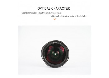 7artisans 7.5mm F2.8 Fish-Eye manual focus lens voor Sony systeem camera + Gratis lenspen en lens tas