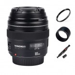 Yongnuo EF 100mm F2.0 autofocus lens voor Canon camera EF EF-S met gratis 58mm uv-filter, zonnekap, lenspen