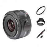 Yongnuo EF 35mm F2.0 autofocus lens voor Canon camera EF EF-S met gratis 52mm uv-filter, zonnekap, lenspen