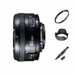 Yongnuo 40mm F2.8 autofocus lens voor Nikon F DSLR camera met gratis 58mm uv-filter, zonnekap, lenspen