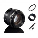 Yongnuo EF 85mm F1.8 autofocus lens voor Canon camera EF EF-S met gratis 58mm uv-filter, zonnekap, lenspen