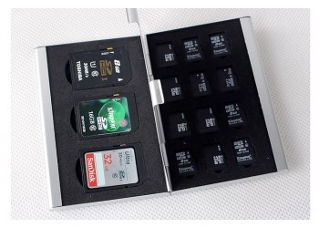 Geheugenkaart opbergdoos beschermer 3SD + 12 Micro TF