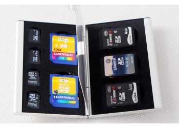 Geheugenkaart opbergdoos beschermer 4 SD + 8 Micro SD (TF) 