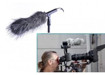 Microfoon voorruit kunstmatige bont wind mof camera recorder video mic