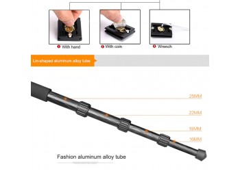 QZSD Q999H Aluminium Camera Statief Video Monopod Professioneel Uitschuifbaar Statief met Quick Release Plate en Balhoofd