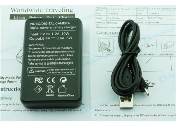 LCD usb Oplader voor Nikon MH-23 EN-EL9 accu D3000 5000 D60